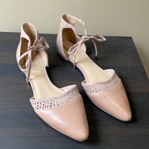 NWT Blush pink leather flats
